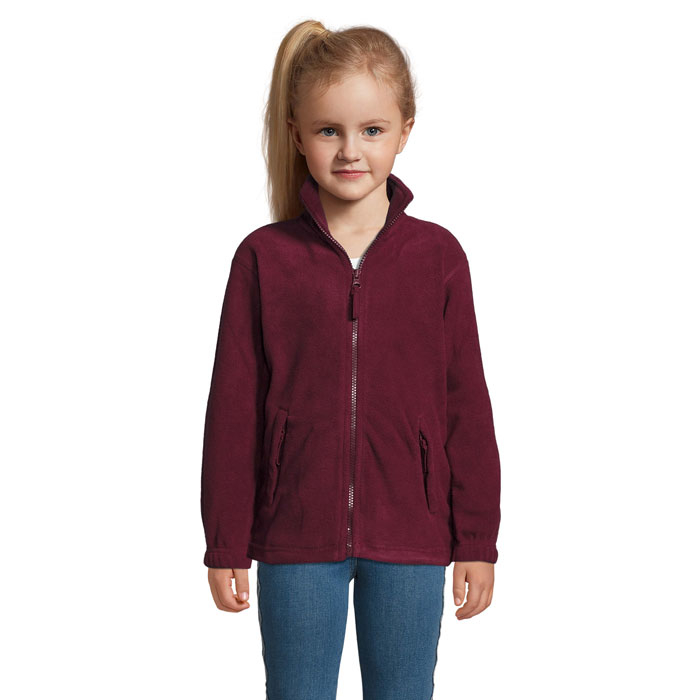 Polaire enfant publicitaire 300g - NORTH KIDS Bordeaux 1
